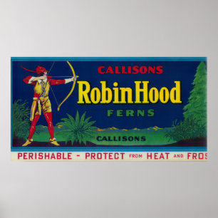 Póster Estado de LabelWashington da samambaia de Robin
