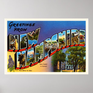Poster Estado de lembrança das viagens vintage de New
