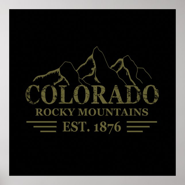 Poster estado de montanha colorida rocky (Frente)