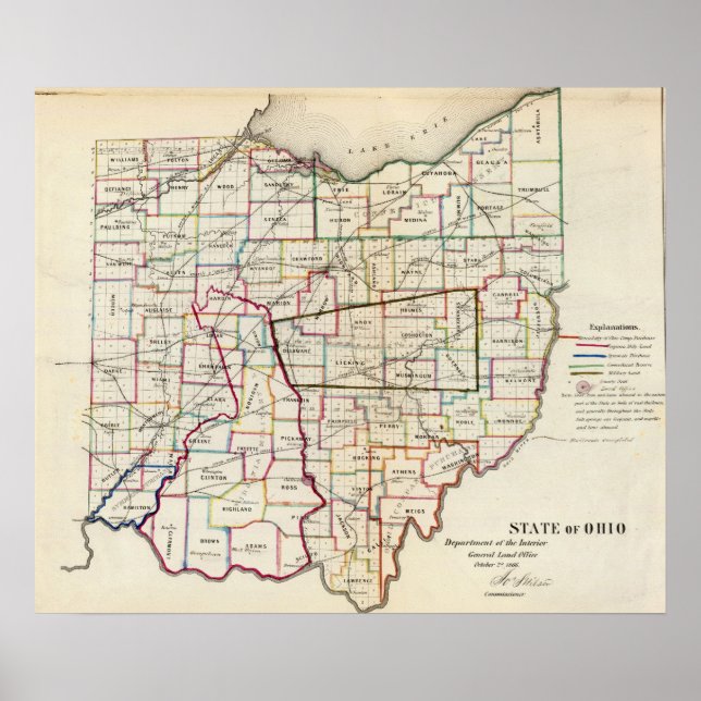 Póster Estado de Ohio (Frente)