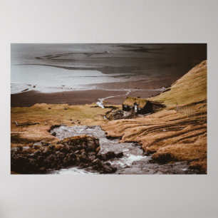 POSTER ESTADO DE TERCEIRA FOTOGRAFIA DA CASA NA MONTANHA