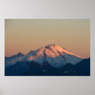 Póster Estado de Washington, Cascades do Norte. Monte Bak