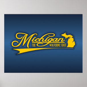 Poster Estado do Michigan de meus