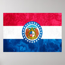 Estado do Missouri Flag Pop Art