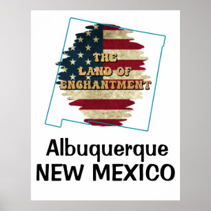 Poster Estado do Novo México Personalizado