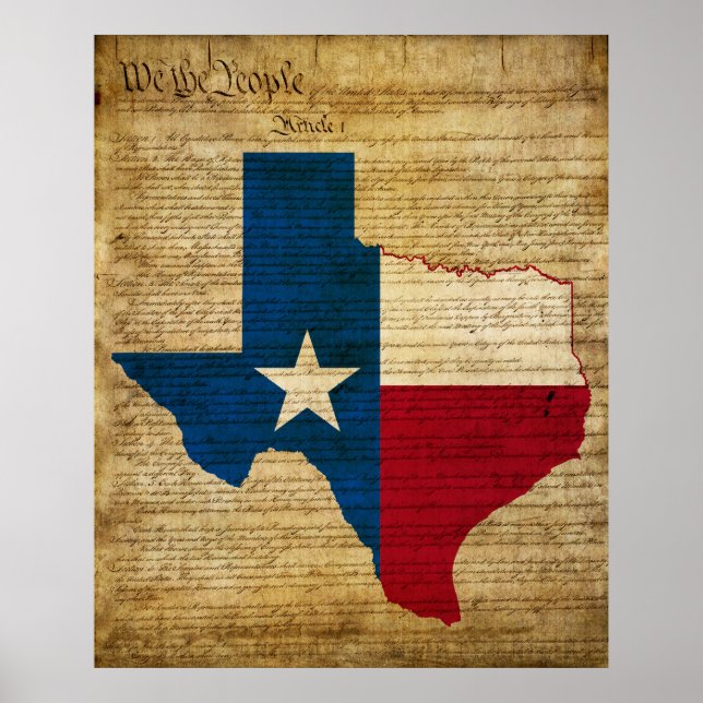Poster Estado do Texas (Frente)
