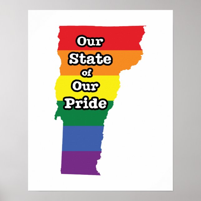Poster Estado orgulho gay | Vermont (Frente)
