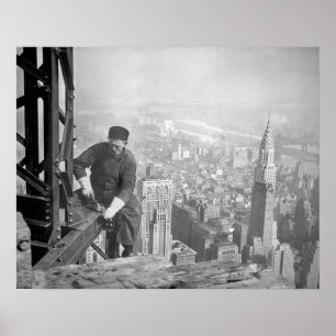Póster Estado Steelworker do império, 1936. Foto do