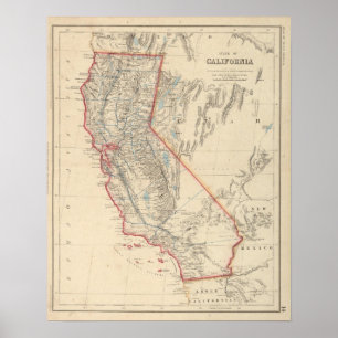 Poster Estados da Califórnia