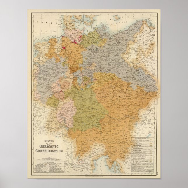 Poster Estados da última Confederação Germânica (Frente)
