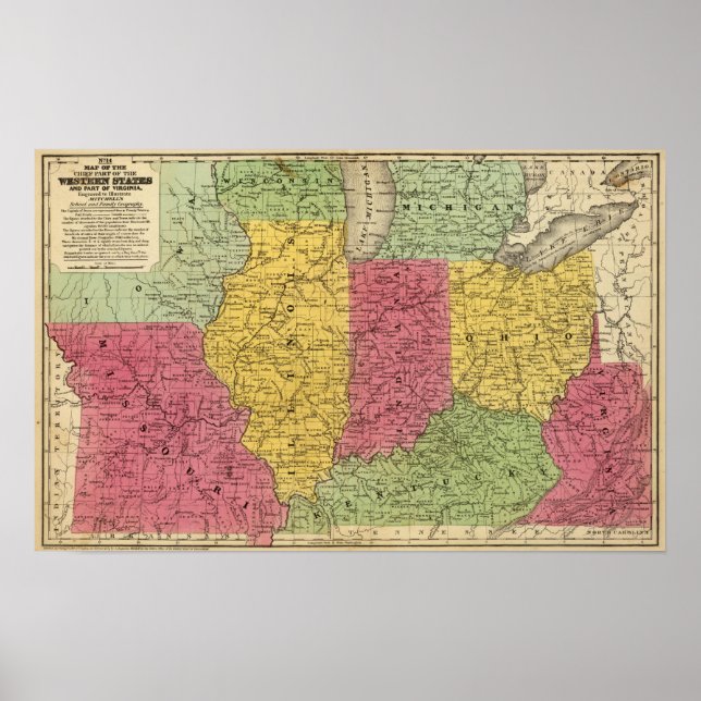 Póster Estados ocidentais, EUA (Frente)