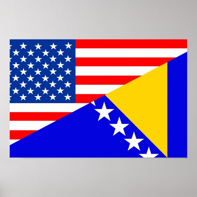 Póster estados unidos america bosnia herzegovina (meia ba (Frente)
