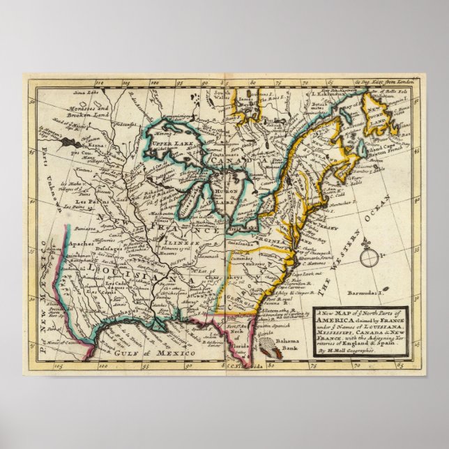 Poster Estados Unidos, Canadá, América do Norte (Frente)