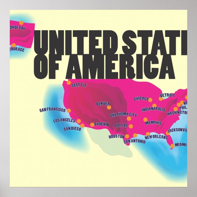 Póster Estados Unidos da América (Frente)