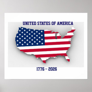 Poster Estados Unidos da América 1776-2026 Aniversário