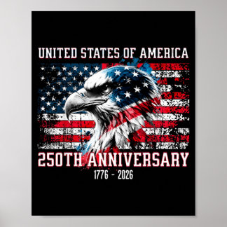 Poster Estados Unidos da América 1776 250º Aniversário
