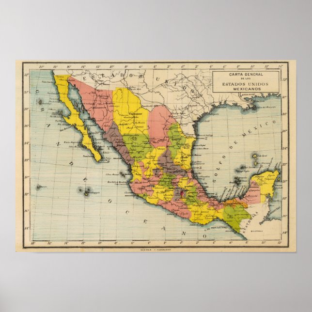 Póster Estados Unidos do México 2 (Frente)