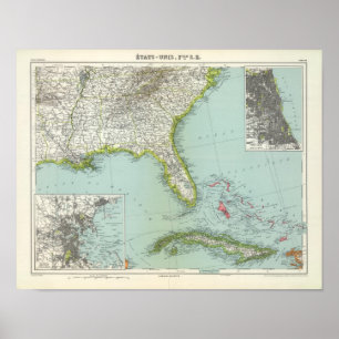 Póster Estados Unidos e Bahamas