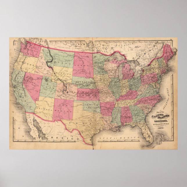 Póster Estados Unidos e territórios (Frente)