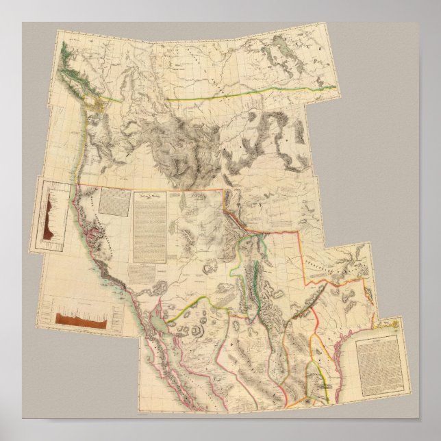 Póster Estados Unidos ocidentais compostos (Frente)