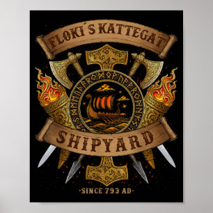 Poster Estaleiro Flokis Kattegat Viking Ship - Ringerike