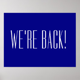 Poster Estamos de volta azuis