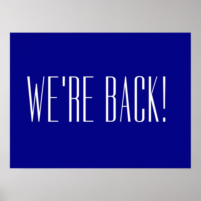 Poster Estamos de volta azuis (Frente)