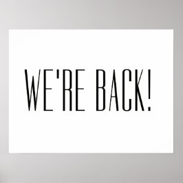 Poster Estamos de volta brancos