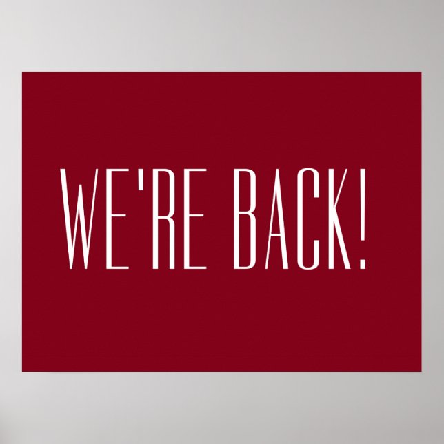 Poster Estamos de volta vermelho (Frente)