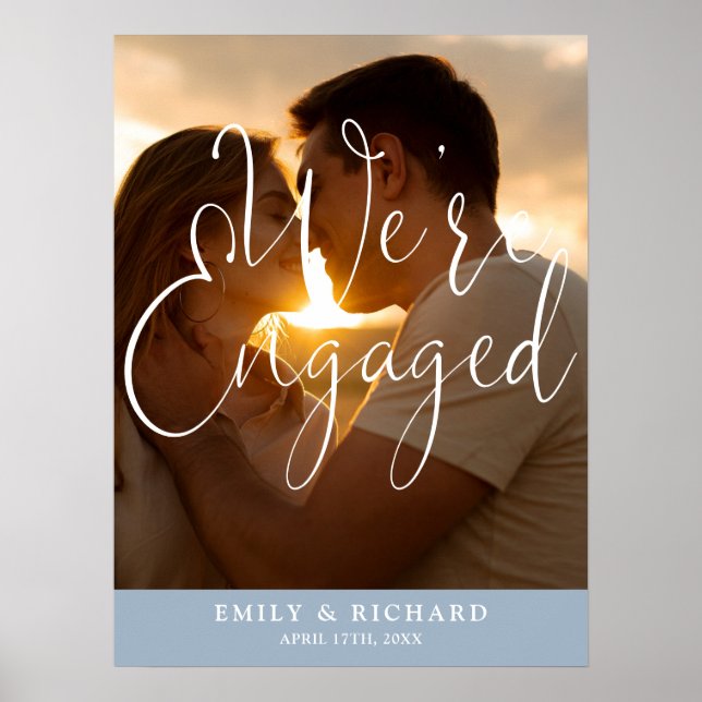 Poster Estamos Noivos Cartaz de Boas-Vindas para Foto de  (Frente)