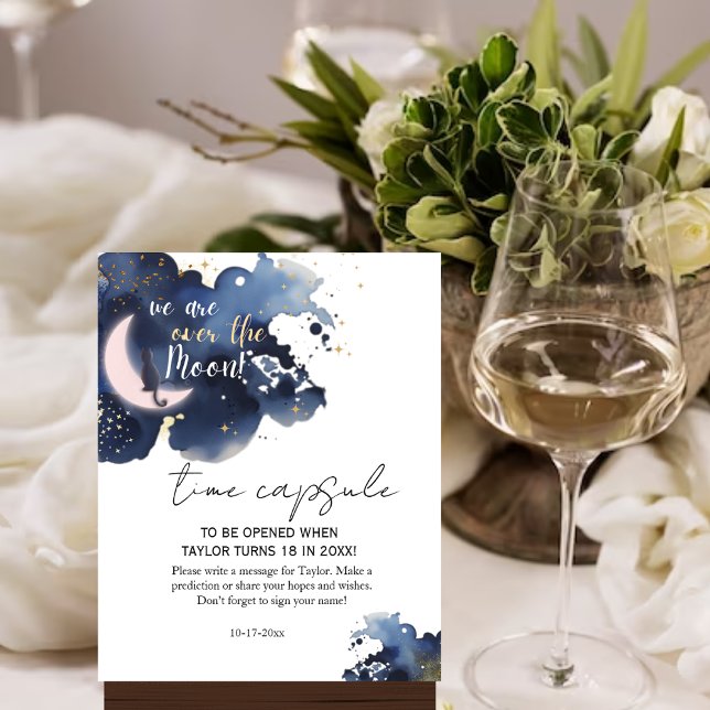 Poster Estamos sobre a chá de fraldas da Lua azul Cápsula (Criador carregado)