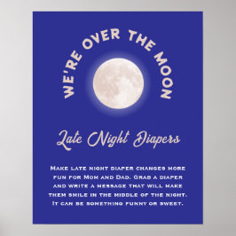 Poster Estamos sobre as Fraldas noturnas do Chá de fralda