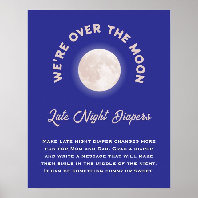 Poster Estamos sobre as Fraldas noturnas do Chá de fralda (Frente)