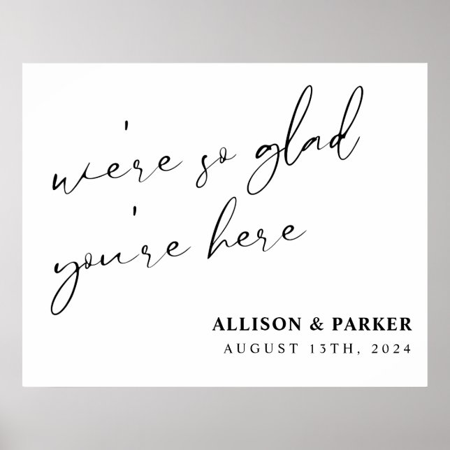 Poster Estamos tão contentes que esteja aqui de boas-vind (Frente)