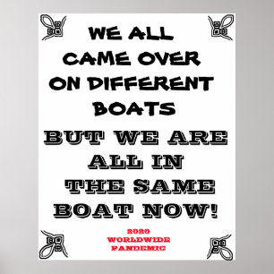 POSTER ESTAMOS TODOS NA MESMA PANDEMIA DE BARCO