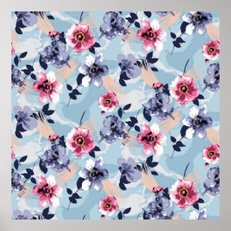 Poster estampagem em forma de flor, design, ilustração, a