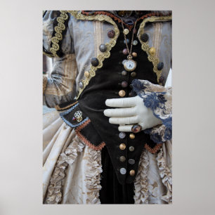 Poster Estampunk bodice, Carnaval, Veneza