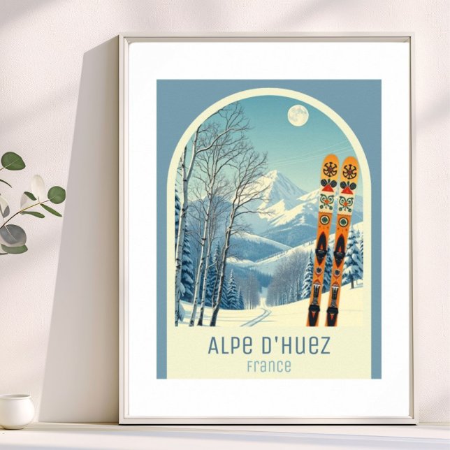 Poster Estância de esqui Alpe d'Huez França  (Criador carregado)