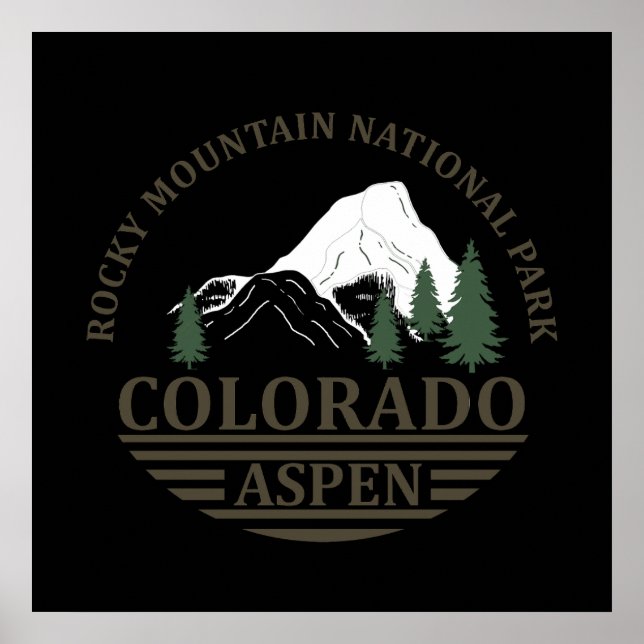Poster Estância de esqui Colorado Aspen (Frente)
