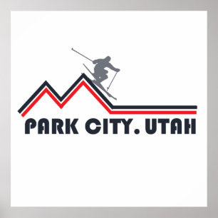 Poster Estância de esqui da cidade de Park Utah