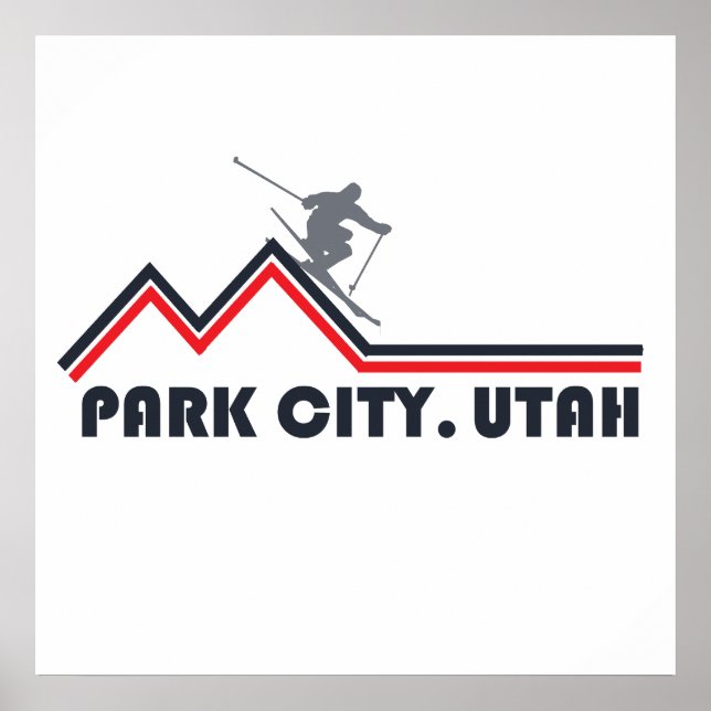 Poster Estância de esqui da cidade de Park Utah (Frente)