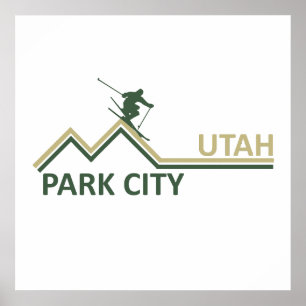 Poster Estância de esqui da cidade de Park Utah
