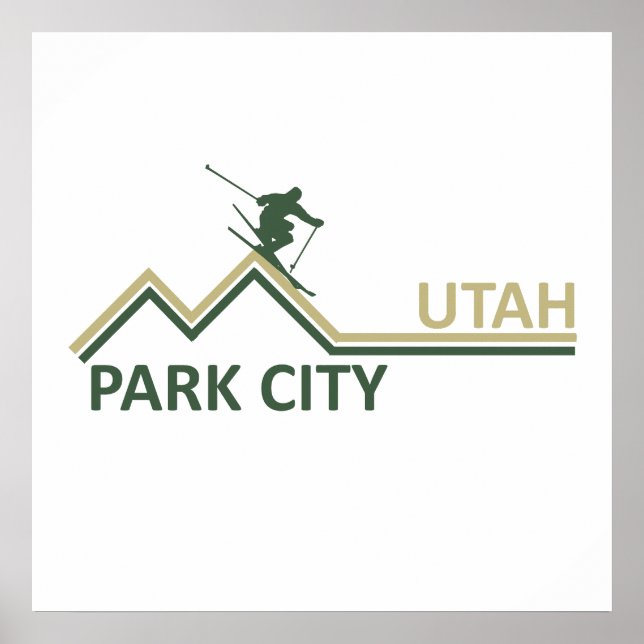 Poster Estância de esqui da cidade de Park Utah (Frente)