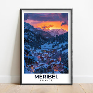 Poster Estância de Esqui de Meribel - Cartaz de Meribel -