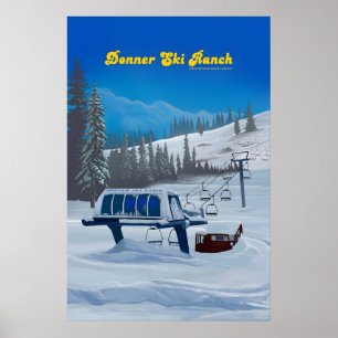 Poster Estância de Esqui Donner Ski Ranch Califórnia Viag
