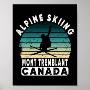 Poster Estância de esqui Mont Tremblant Canadá Quebec Esq