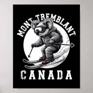 Poster Estância de esqui Mont Tremblant Canadá Quebec Esq