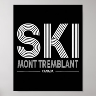 Poster Estância de esqui Mont Tremblant Canadá Quebec Esq