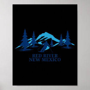 Poster Estância de esqui Red river new mexico esquiando e