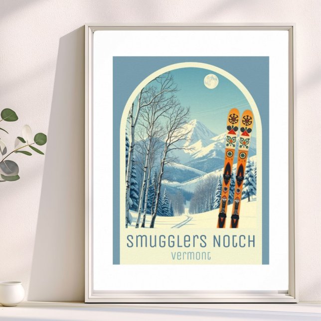 Poster Estância de esqui Smugglers Notch Vermont (Criador carregado)